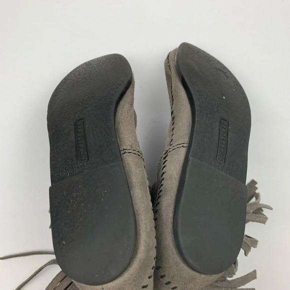 Minnetonka 3 Layer Fringe Boots Western Suede - Picture 7 of 7